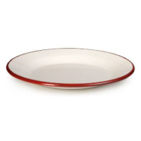 Smaltovaný tanier bielo-červený 28 cm - Ibili