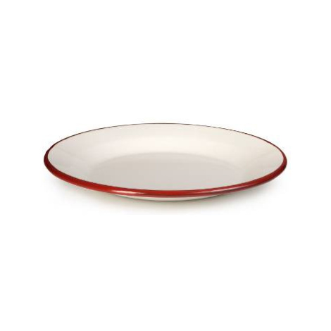 Smaltovaný tanier bielo-červený 28 cm - Ibili