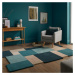 Modro-béžový vlnený koberec 290x200 cm Abstract Collage - Flair Rugs
