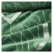 Zelená flano deka GINKO4  s lesklou potlačou 150x200 cm