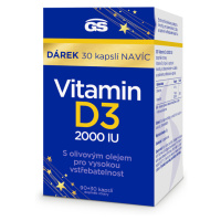 GS Vitamín D3 2000 IU 90 + 30 kapsúl NAVYŠE