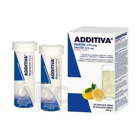 ADDITIVA Horčík 375 mg + B-Komplex + Vitamín C