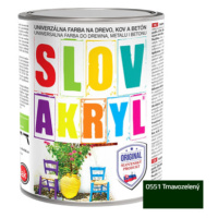 SLOVAKRYL - Univerzálna vodou riediteľná farba 0,75 kg 0551 - tmavozelená