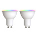 LUUMR Smart LED GU10 plast 4,7W RGBW CCT Tuya opál sada 2