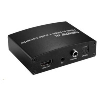 PREMIUMCORD HDMI 4K Audio extraktor s oddelením zvuku na stereo jack, SPDIF Toslink, RCA