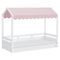 Domčeková posteľ so strieškou fairy ii - biela/ružová