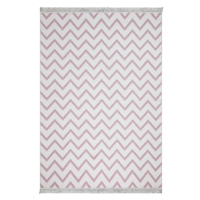 Bielo-ružový bavlnený koberec Oyo home Duo, 120 x 180 cm