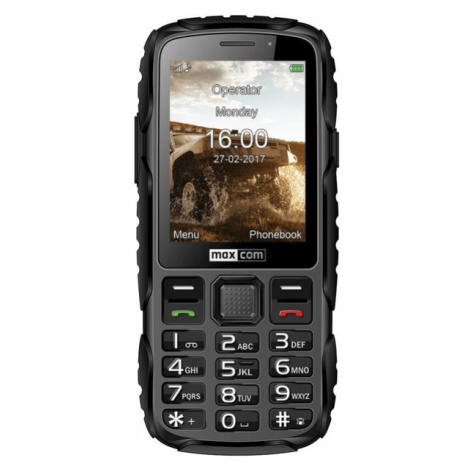 Odolný tlačidlový telefón Maxcom Strong MM920, čierna