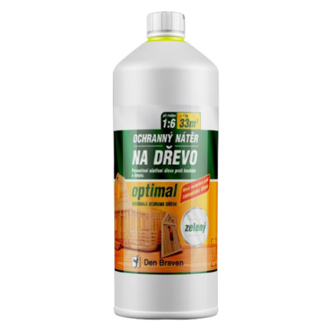 DEN BRAVEN - Ochranný náter na drevo OPTIMAL 1 kg zelená