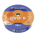 Verbatim DVD-R, Matt Silver, 43729, 4.7GB, 16x, cake box, 10-pack, bez možnosti potisku, 12cm, p