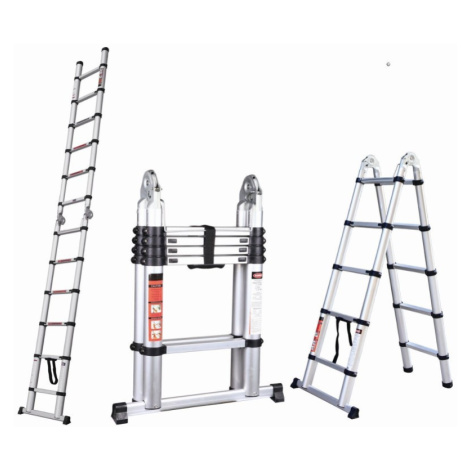 Teleskopický hliníkový rebrík 2x5 - 3,2 m