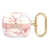 Obal Guess GUA3HCHMAP AirPods 3 cover pink Marble Strap Collection (GUA3HCHMAP)