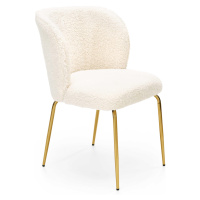 HALMAR K474 jedálenská stolička krémová / zlatá