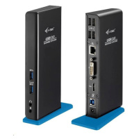 i-tec USB 3.0 Dual Video DVI HDMI Docking Station + Glan + Audio + USB 3.0 Hub
