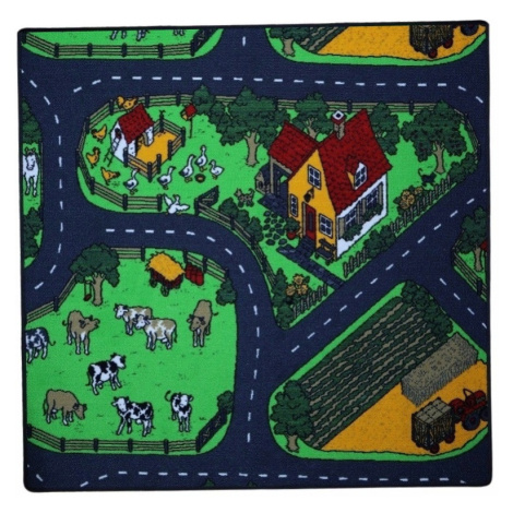 Dětský kusový koberec Farma II. čtverec - 60x60 cm Vopi koberce