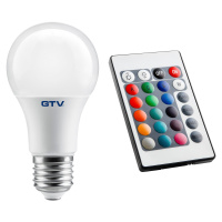 žiarovka LED 8W, E27, RGB - 3000K, 540lm, 180° (GTV)