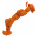 Hračka Dog Fantasy uzol pískací oranžový 2 knôty 22cm