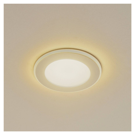 Lindby LED vstavané svietidlo Toka, 4,9 W, biele, plast, CCT