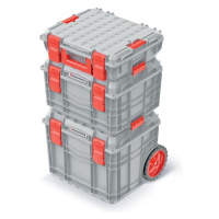Sada kufrů na nářadí 3 ks CEBLOCCK PRO 45 x 38 x 80 cm šedo-červená