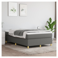 vidaXL Rám na boxspring posteľ tmavosivý 120x200 cm látka