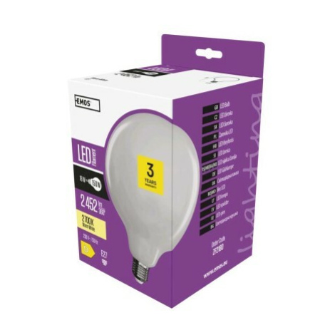 LED žiarovka Filament G125 18W E27 teplá biela