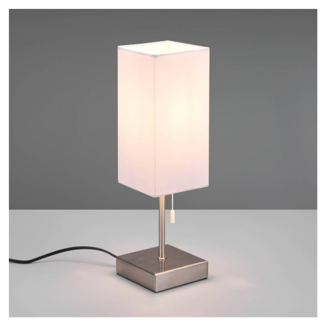 Stolová lampa Ole s pripojením USB, biela/nikel