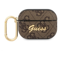 Guess 4G Script PC/PU puzdro pre Airpods Pro hnedé