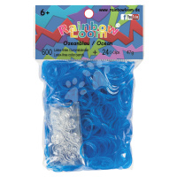 Rainbow Loom detské priesvitné gumičky 22093 svetlomodré