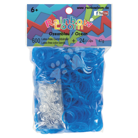 Rainbow Loom detské priesvitné gumičky 22093 svetlomodré