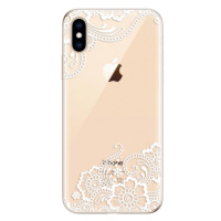 Odolné silikónové puzdro iSaprio - White Lace 02 - iPhone XS