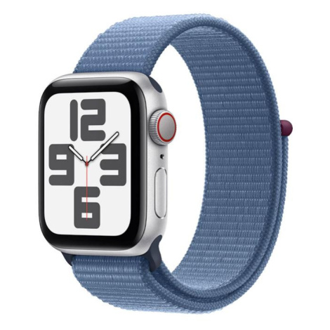 APPLE WATCH SE GPS + CELLULAR 40MM SILVER ALUMINIUM CASE WITH WINTER BLUE SPORT LOOP MRGQ3QC/A