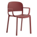 PEDRALI - Stolička s podrúčkami DOME 265 DS - červená