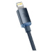Baseus Crystal Shine Series nabíjací, dátový kábel USB-C Lightning 20W 1, 2m, čierna