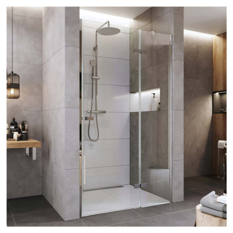 Mereo Sprchové dvere, Novea, pántové, 80x200 cm, chróm ALU, sklo Číre, pravé prevedenie CK10111Z