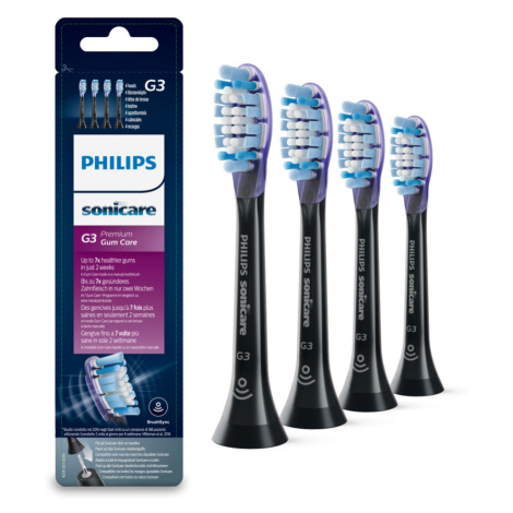 PHILIPS SONICARE Premium Gum Care HX9054/33 náhradná hlavica 4 kusy v čiernej farbe