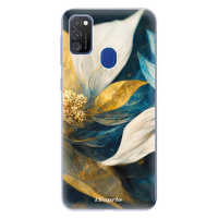 Odolné silikónové puzdro iSaprio - Gold Petals - Samsung Galaxy M21