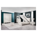 Študentská posteľ 100x200 s výklopným úložným priestorom esme - šedá