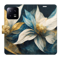 Flipové puzdro iSaprio - Gold Flowers - Xiaomi 13