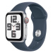 APPLE WATCH SE GPS + CELLULAR 40MM SILVER ALUMINIUM CASE WITH STORM BLUE SPORT BAND - S/M MRGJ3Q