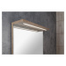 Aqualine Aqualine, KORIN STRIP zrkadlo s LED osvetlením 50x70x12cm, dub platin, KO995S