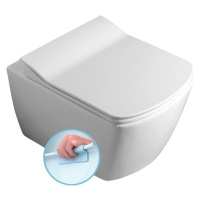 SAPHO - GLANC závesná WC misa, Rimless, 37x51,5cm, biela GC321