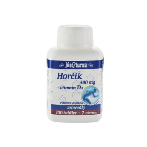 MEDPHARMA Horčík 300 mg + vitamín D 100 + 7 tabliet ZADARMO