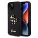 Guess PU Fixed Glitter 4G Metal Logo Zadný Kryt pre iPhone 13 Black