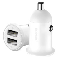 Nabíjačka do auta Baseus Grain Pro Car Charger 2x USB 4.8A (white) (6953156202016)