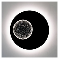 LED nástenné svietidlo Luna, hnedo-čierno-strieborné, Ø 120 cm, železo