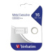 VERBATIM Flash Disk 16GB Metal Executive, USB 2.0, strieborný