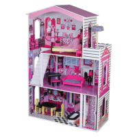 mamido Drevený domček pre bábiky Villa Camellia ružový