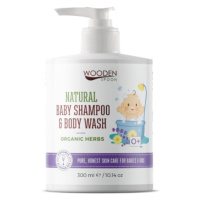 WOODENSPOON Detský sprchový gél a šampón na vlasy 2v1 s bylinkami 300 ml