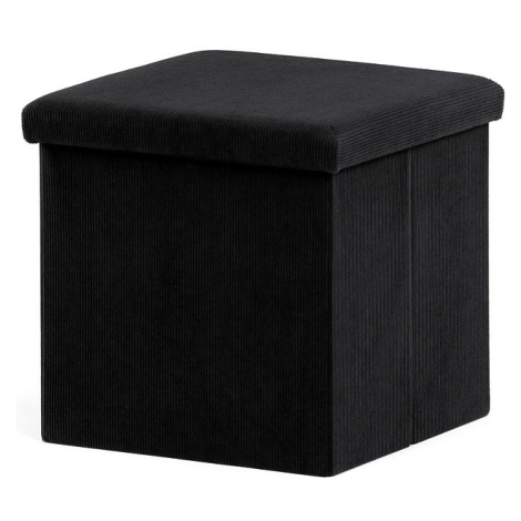 AUTRONIC taburet s úložným priestorom TAB-471 BK6 čierny, menčester