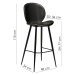 Čierna barová stolička 109 cm Cloud – DAN-FORM Denmark